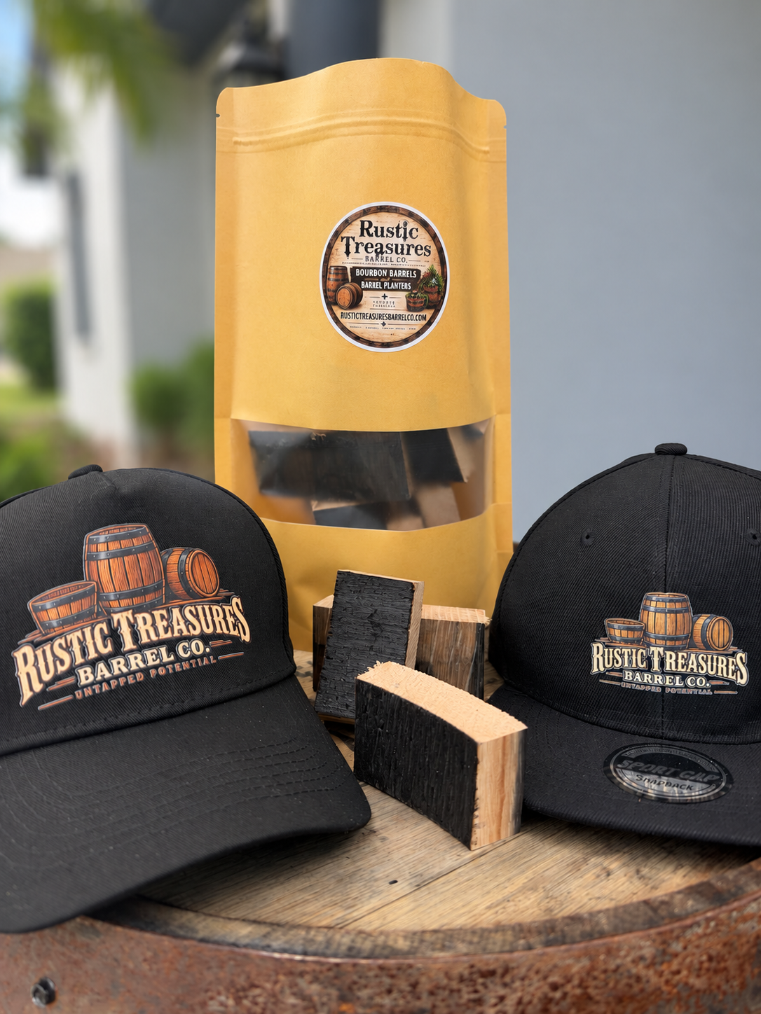 Bag of Rustic Treasures bourbon barrel wood chunks